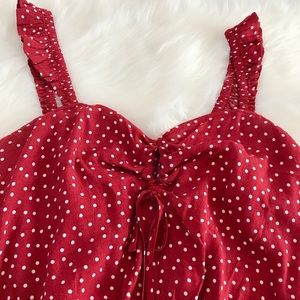 Express Red Polka Dot Tank